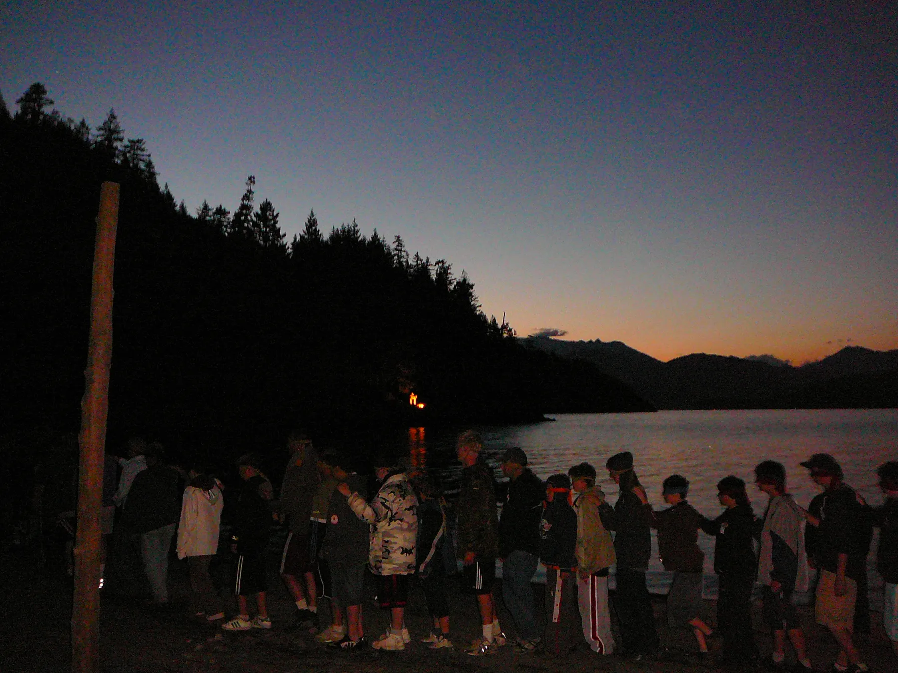 The circle at dusk by the lake, 2006